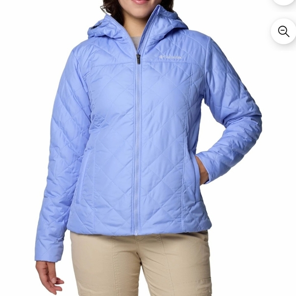 Columbia Copper Crest Hooded Serenity Purple Faux Fur Lined Ski Jacket Plus 2X - Picture 6 of 9